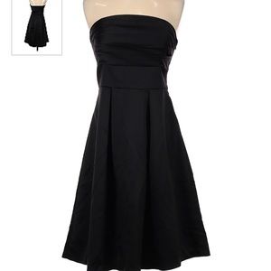 White House Black Market Cocktail little black strapless dress